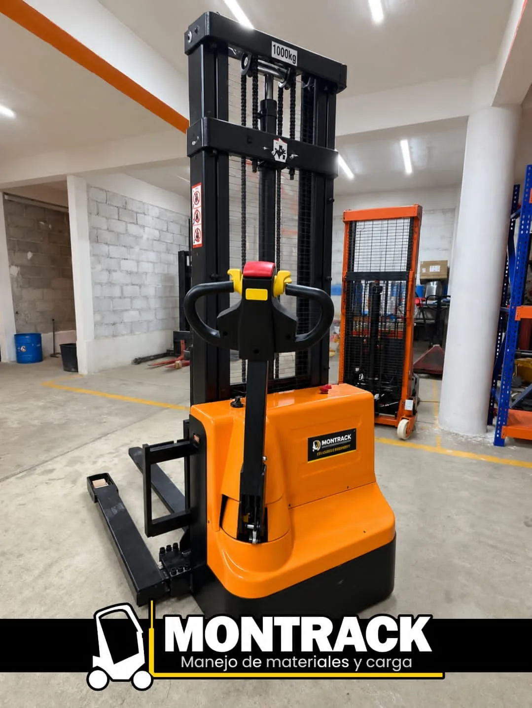 Apilador eléctrico de 1,000 kg con control de mando