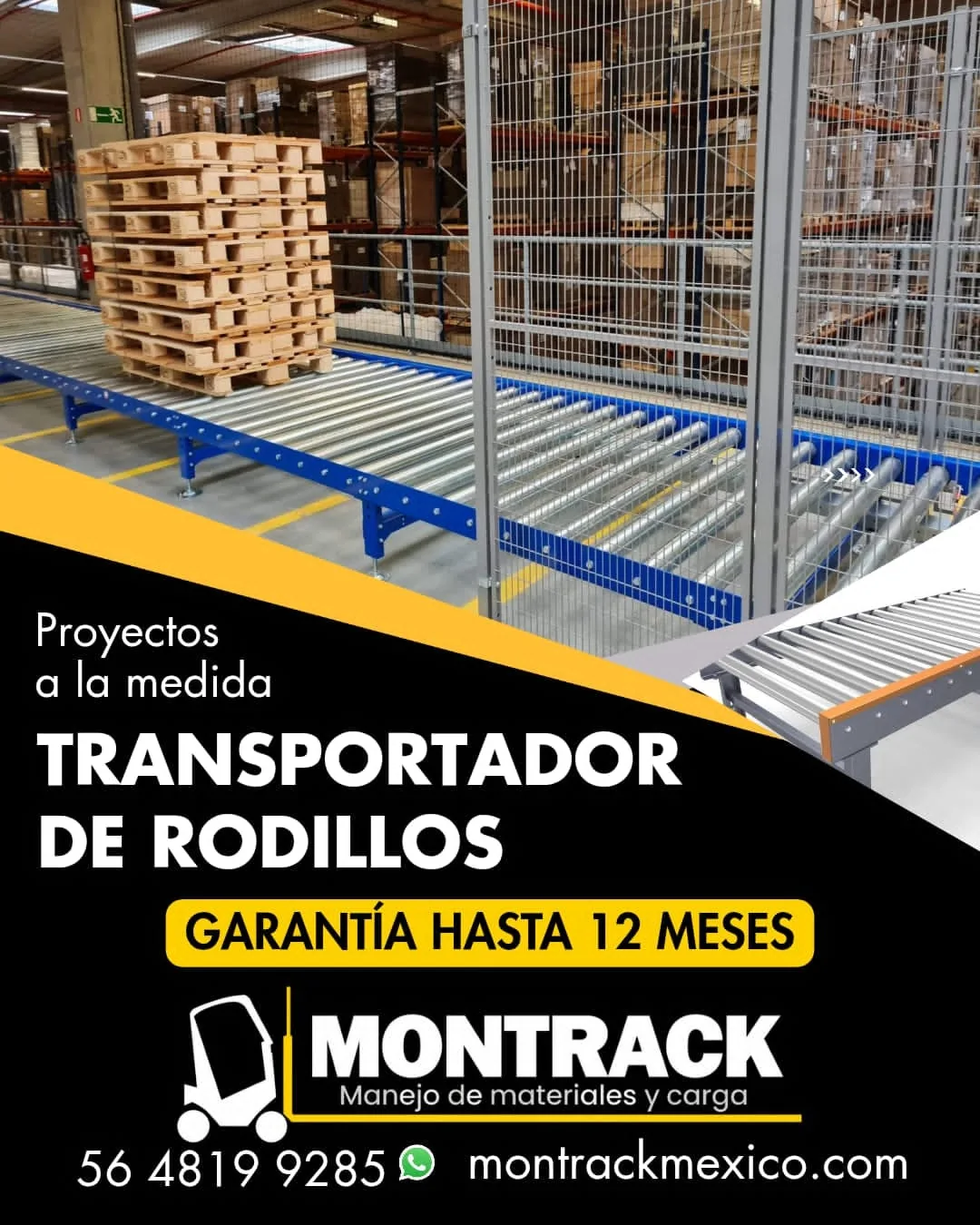 Proyecto a la medida de transportador de rodillos en un centro de distribución